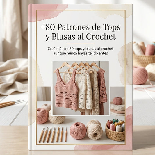 +80 Patrones de Tops y Blusas al Crochet